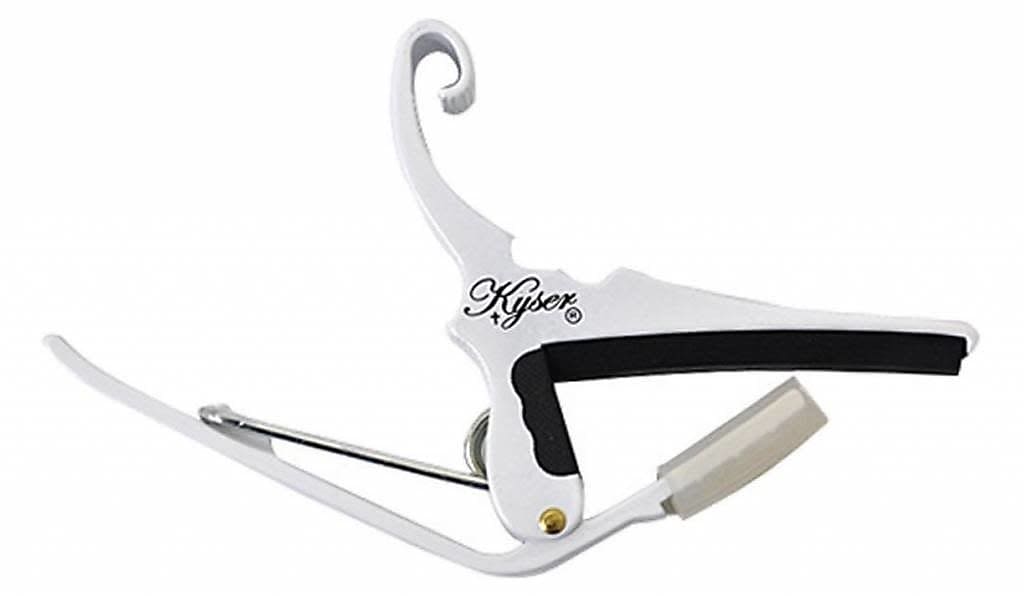 Kyser 6 String Quick Change Acoustic Guitar Capo - White