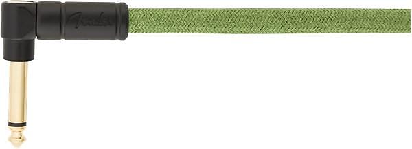 Fender 10' Angled Festival Instrument Cable, Pure Hemp, Green