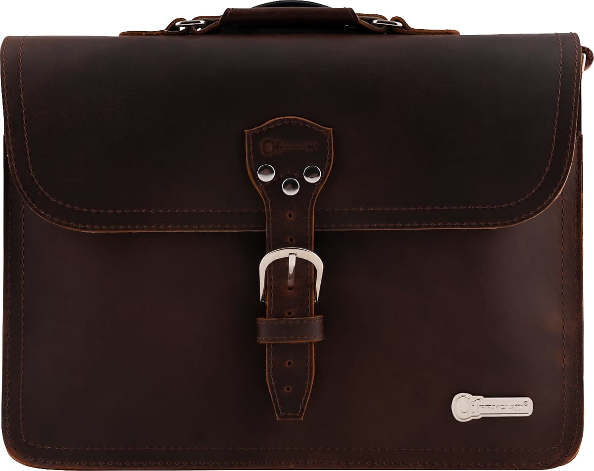 Charvel Limited Edition Leather Laptop Bag, Brown