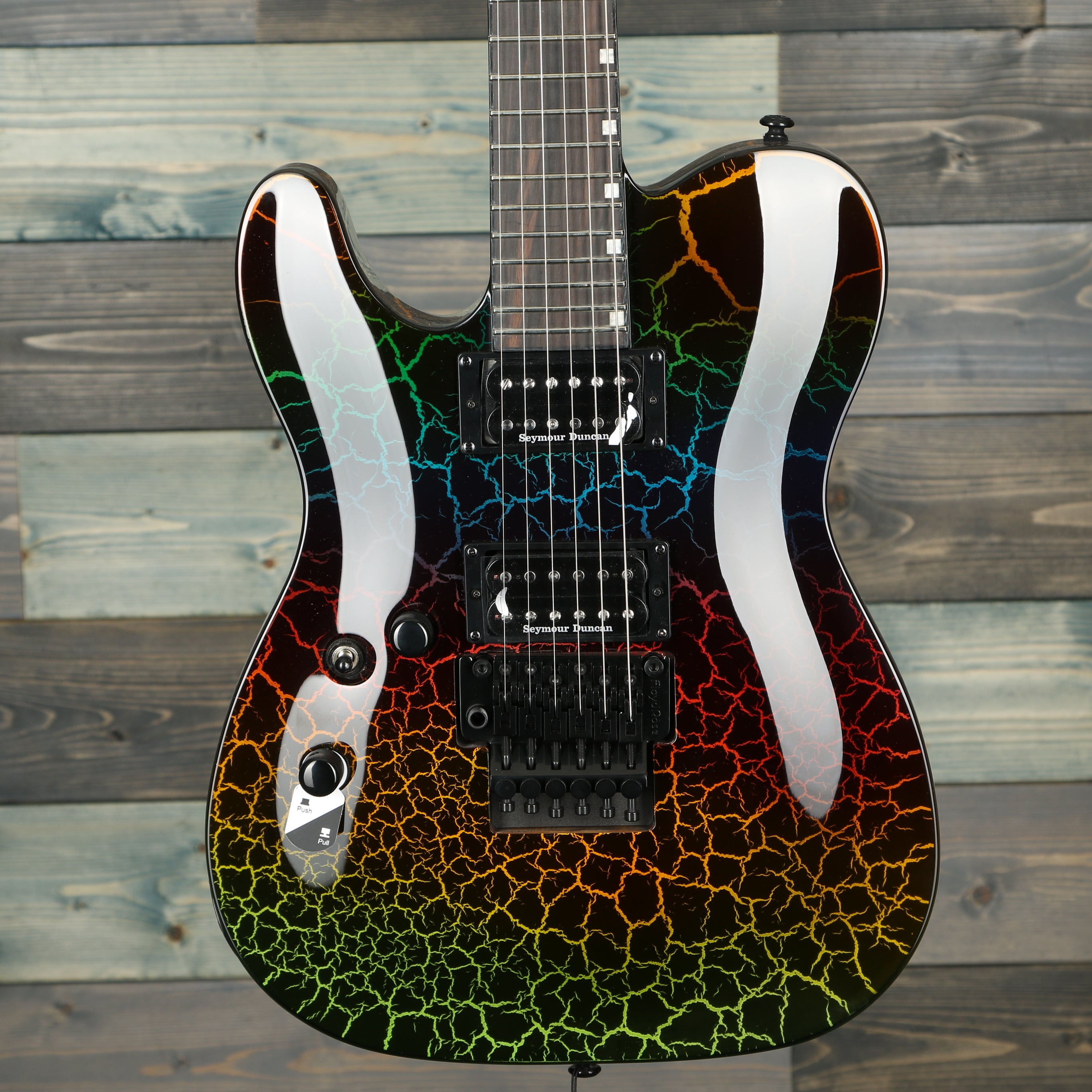 ESP LTD Eclipse '87 Electric Guitar Lefty - Rainbow Crackle