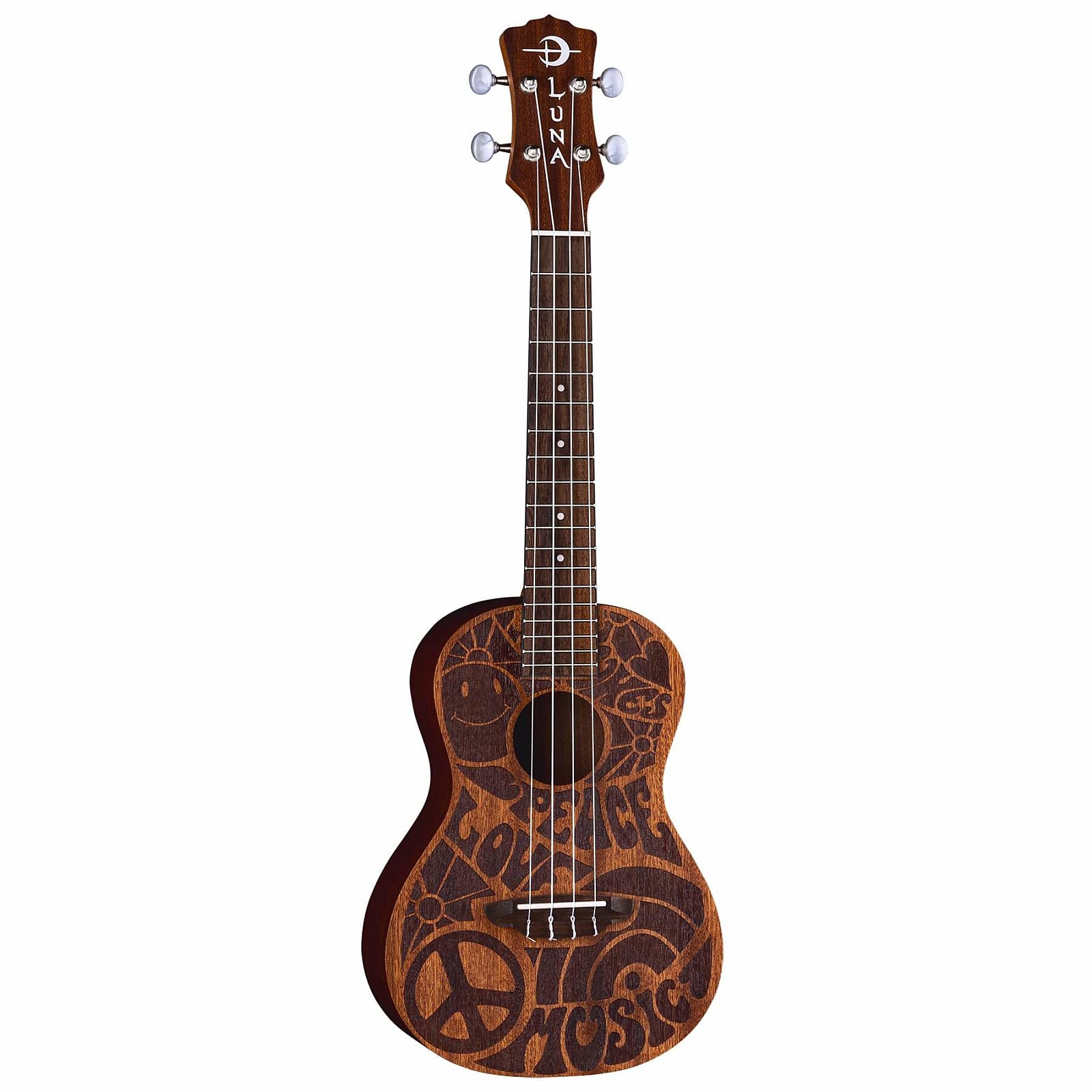 Luna Ukulele Love Music Peace Concert w/Gigbag