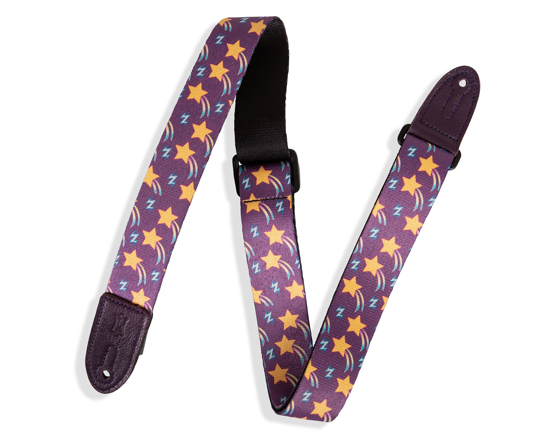 Levy's 1 1/2 inch Wide Kids Guitar Strap - Shooting Stars