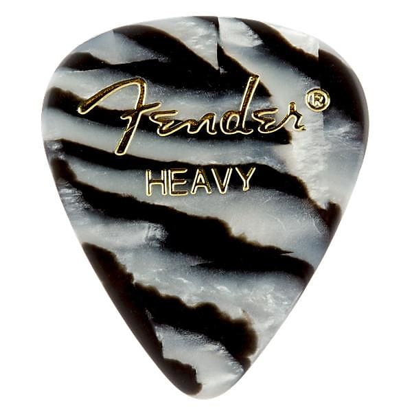 Fender Zebra, 351 Shape, Heavy (12) Guitar Picks
