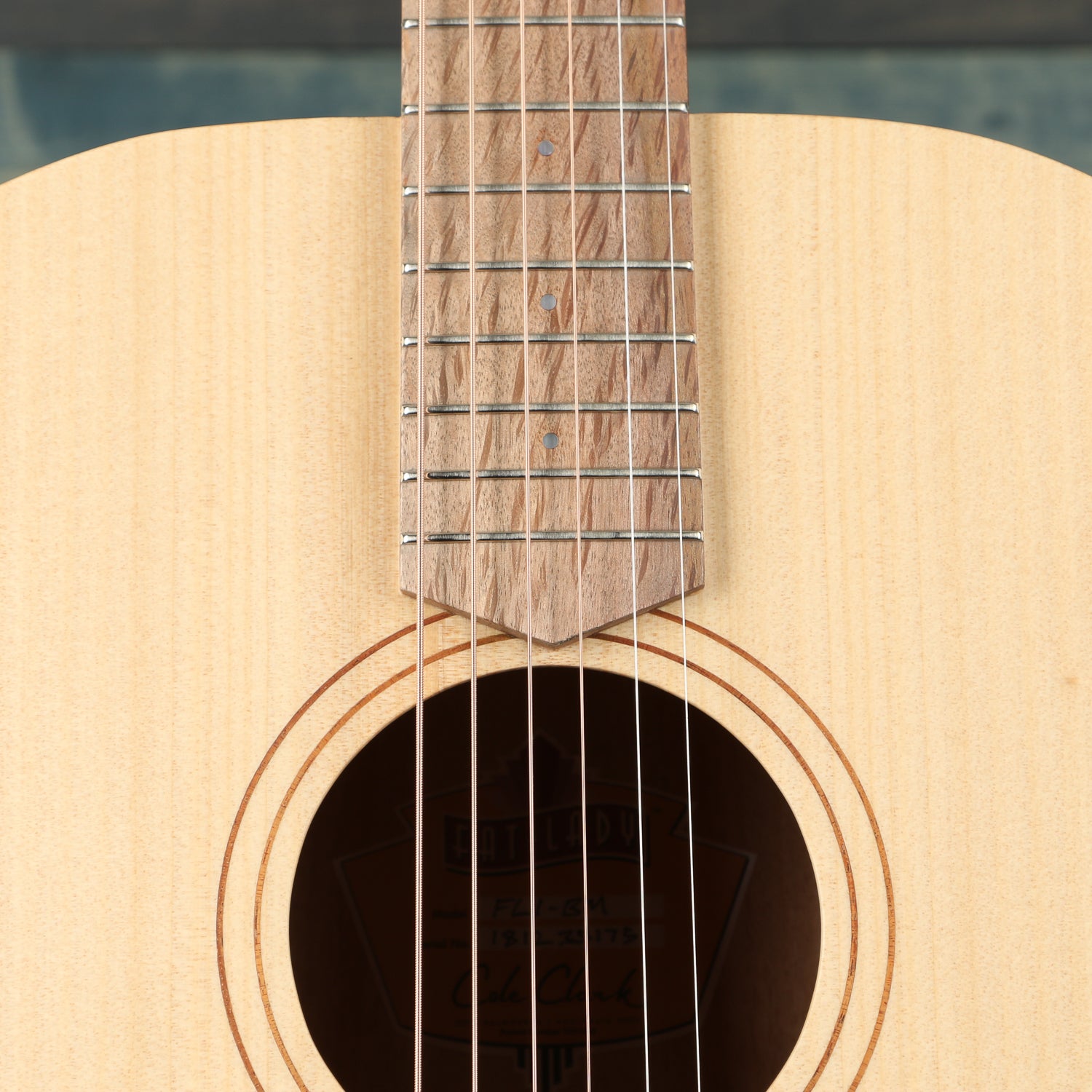 Cole Clark Fat Lady 1 Series FL1-BM Guitar, No Pickup - Bunya/Queensland Maple