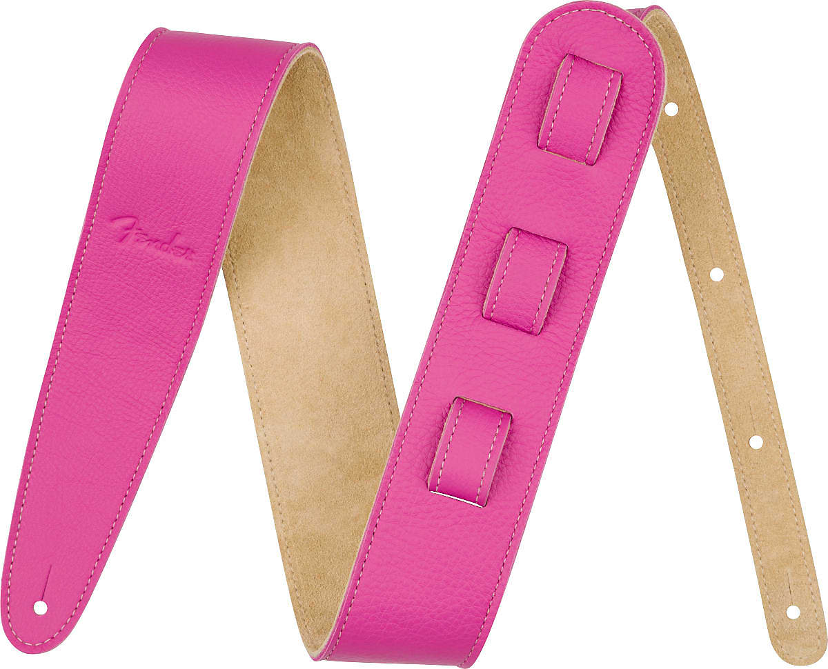 Fender Limited Leather Strap, Bubblegum