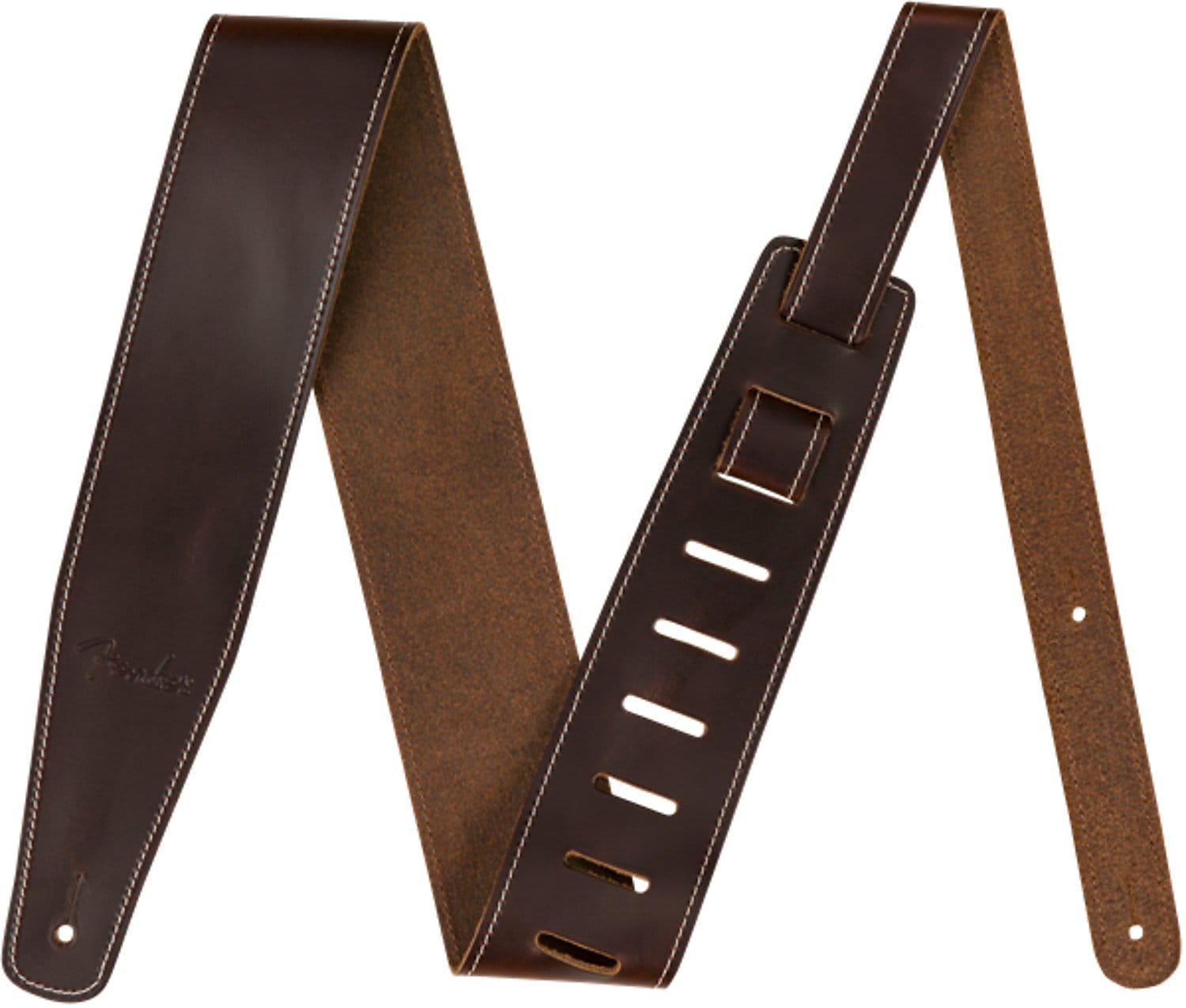 Fender Broken-In Leather Strap, Brown 2.5''