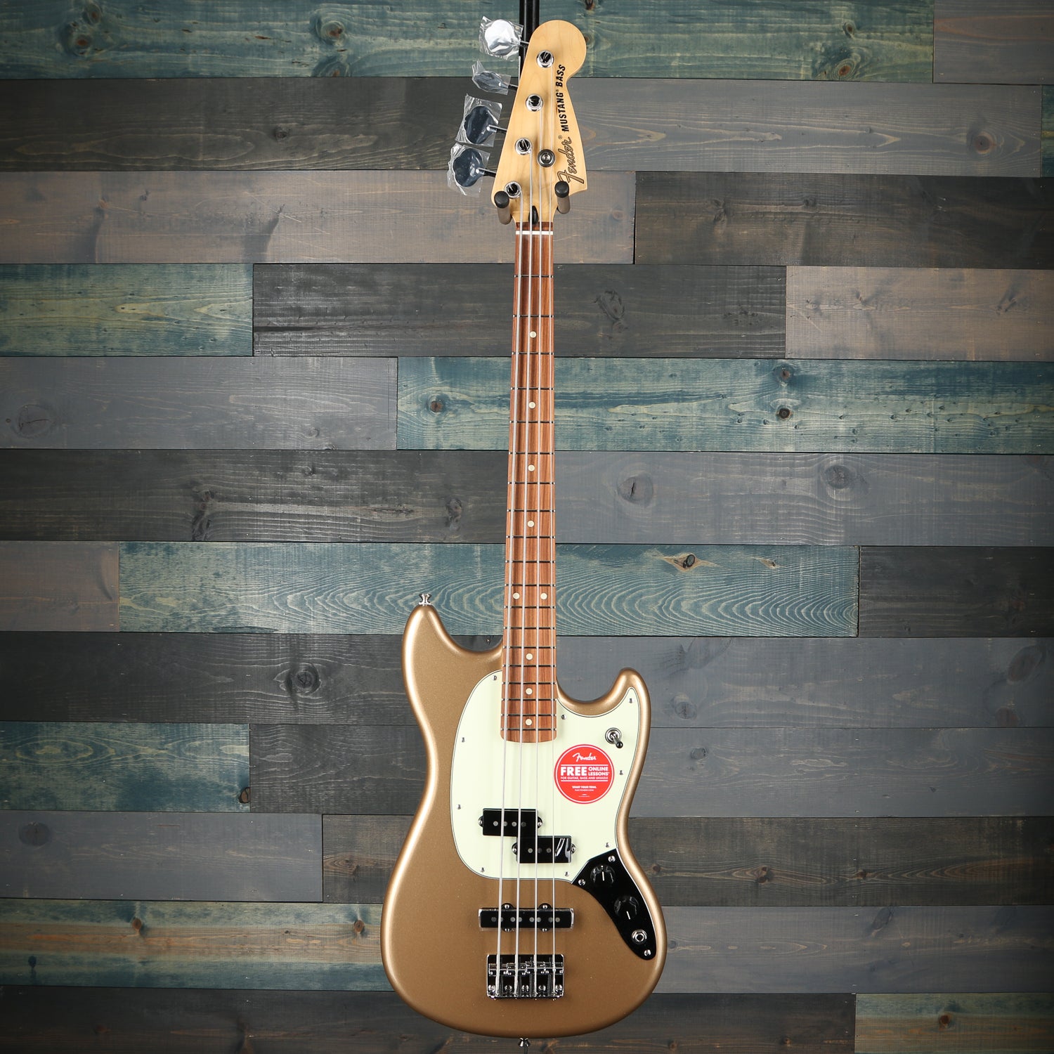 Fender Player Mustang® Bass PJ, Pau Ferro Fingerboard, Firemist Gold