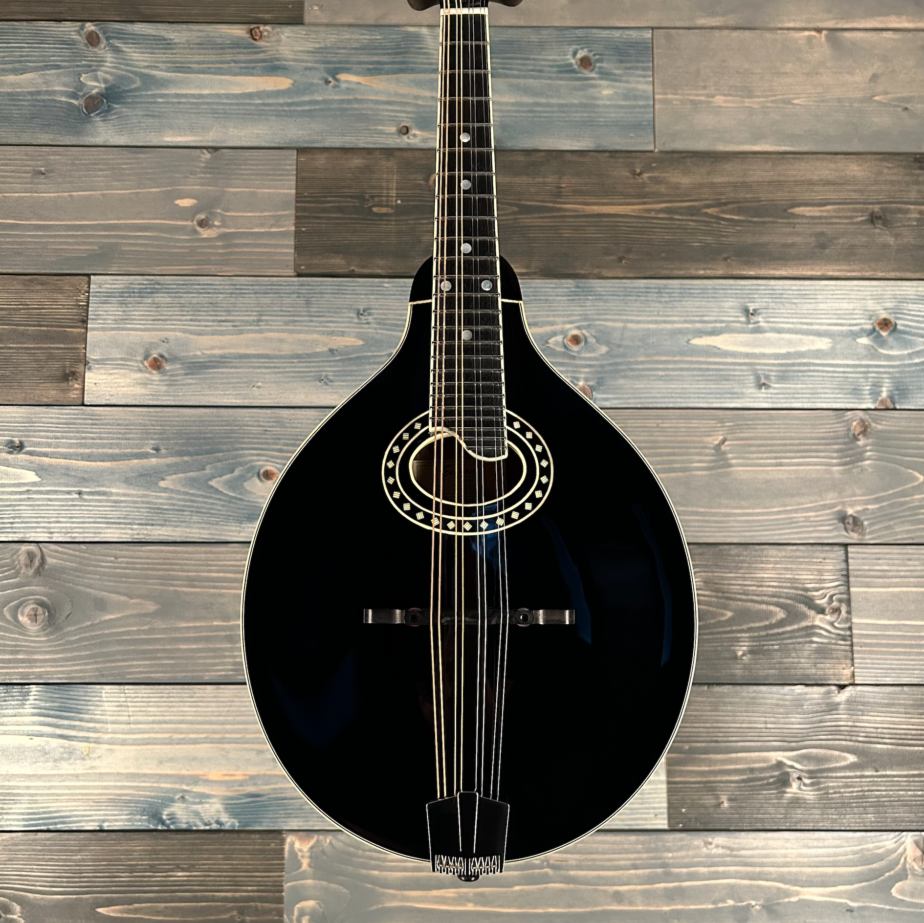 Eastman MD404 A-Style w/ Oval-Hole Black Mandolin w/Case