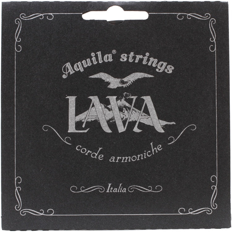Aquila Low D Baritone Uke Set - Wound DG, Lava Nylgut BE
