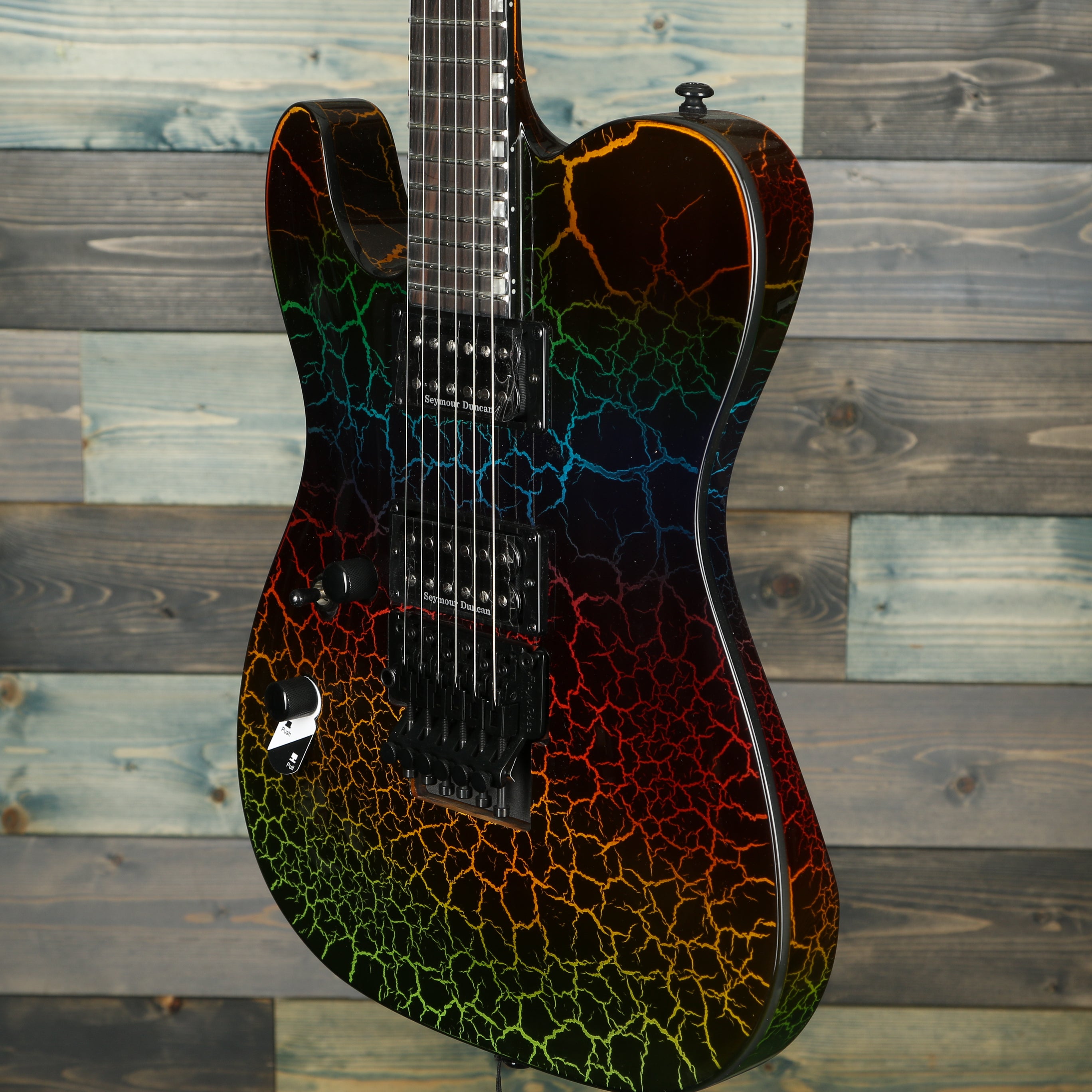 ESP LTD Eclipse '87 Electric Guitar Lefty - Rainbow Crackle
