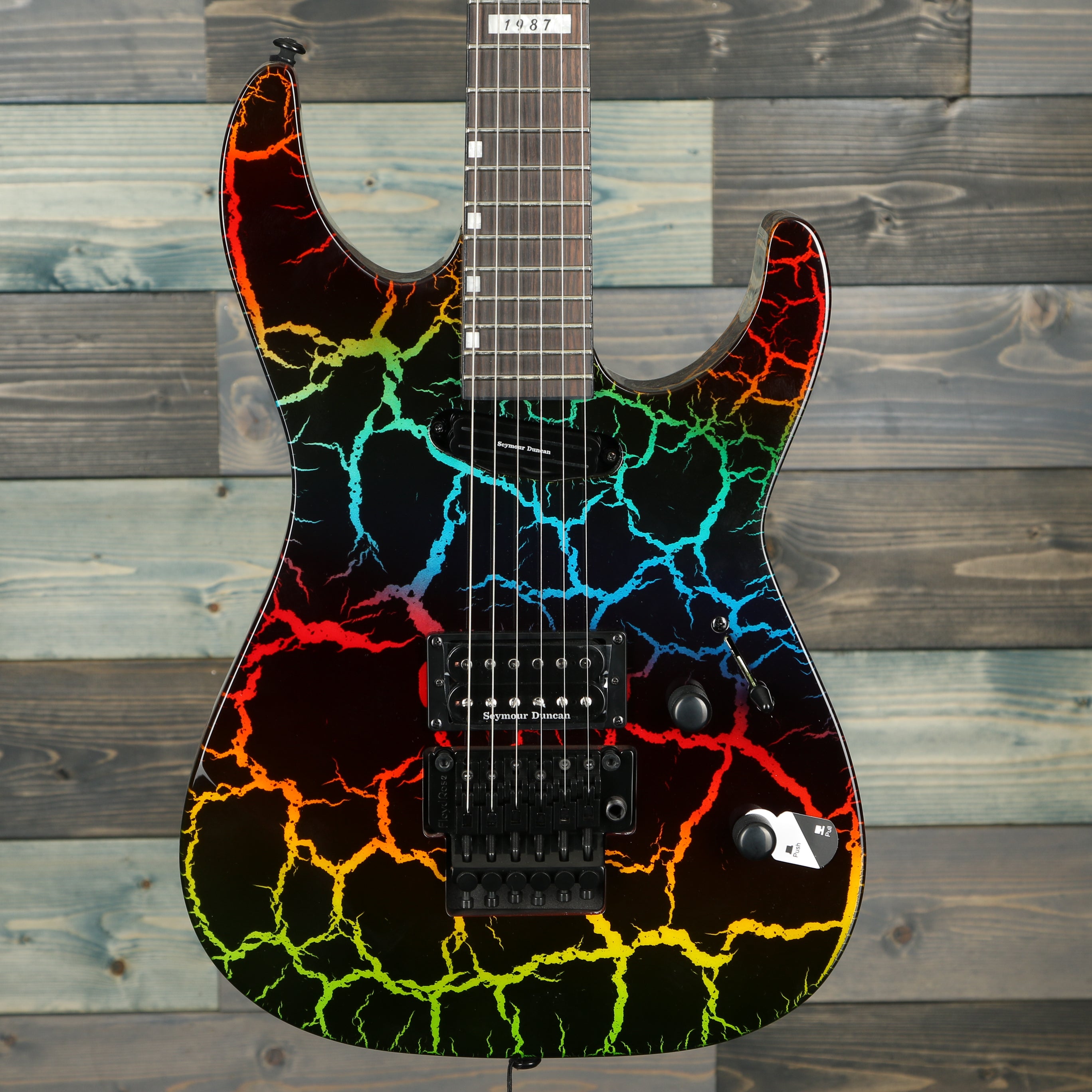 ESP LTD M-1 Custom '87 Electric Guitar - Rainbow Crackle