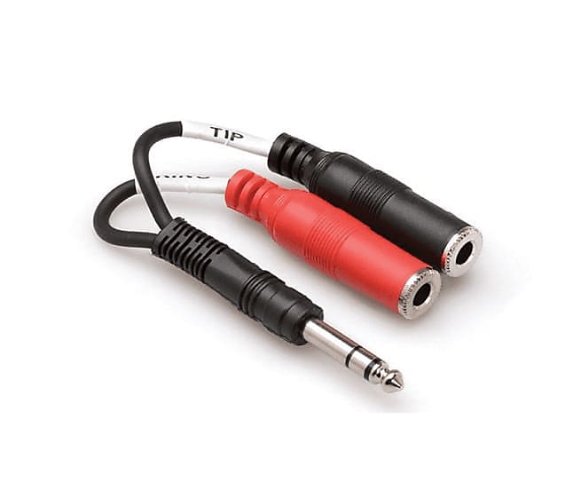Hosa 1/4" TRS Male to Dual 1/4" TS Female Cable