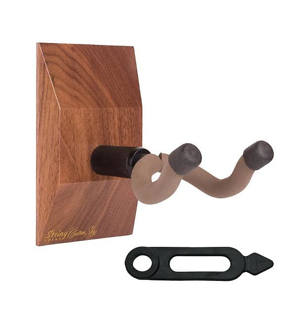 String Swing CS01K Wall Mount Guitar Keeper - Black Walnut