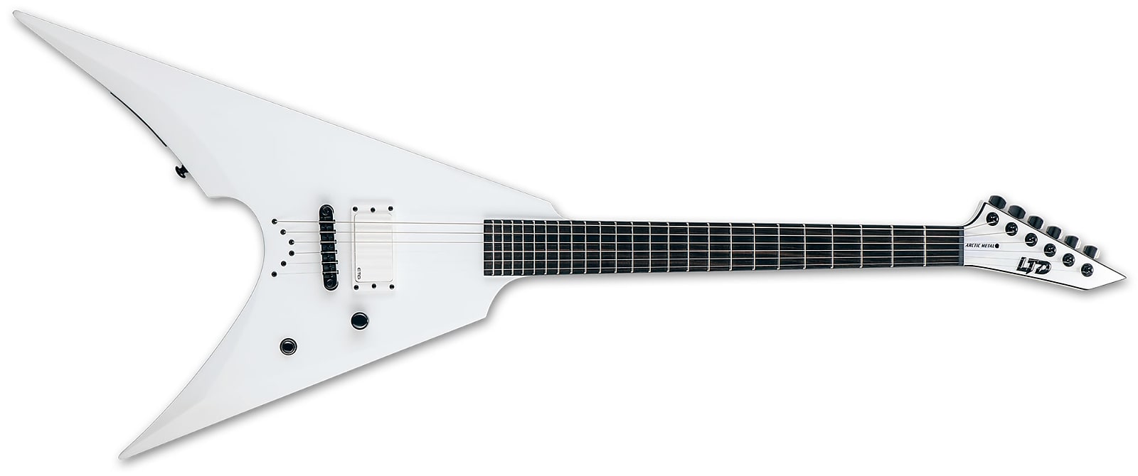 ESP LTD ARROWNTARM Arctic Metal Guitar - Snow White Satin