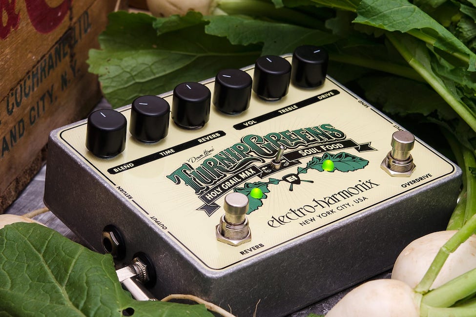 Electro-Harmonix Turnip Greens Overdrive/Reverb Multi-Effect Pedal