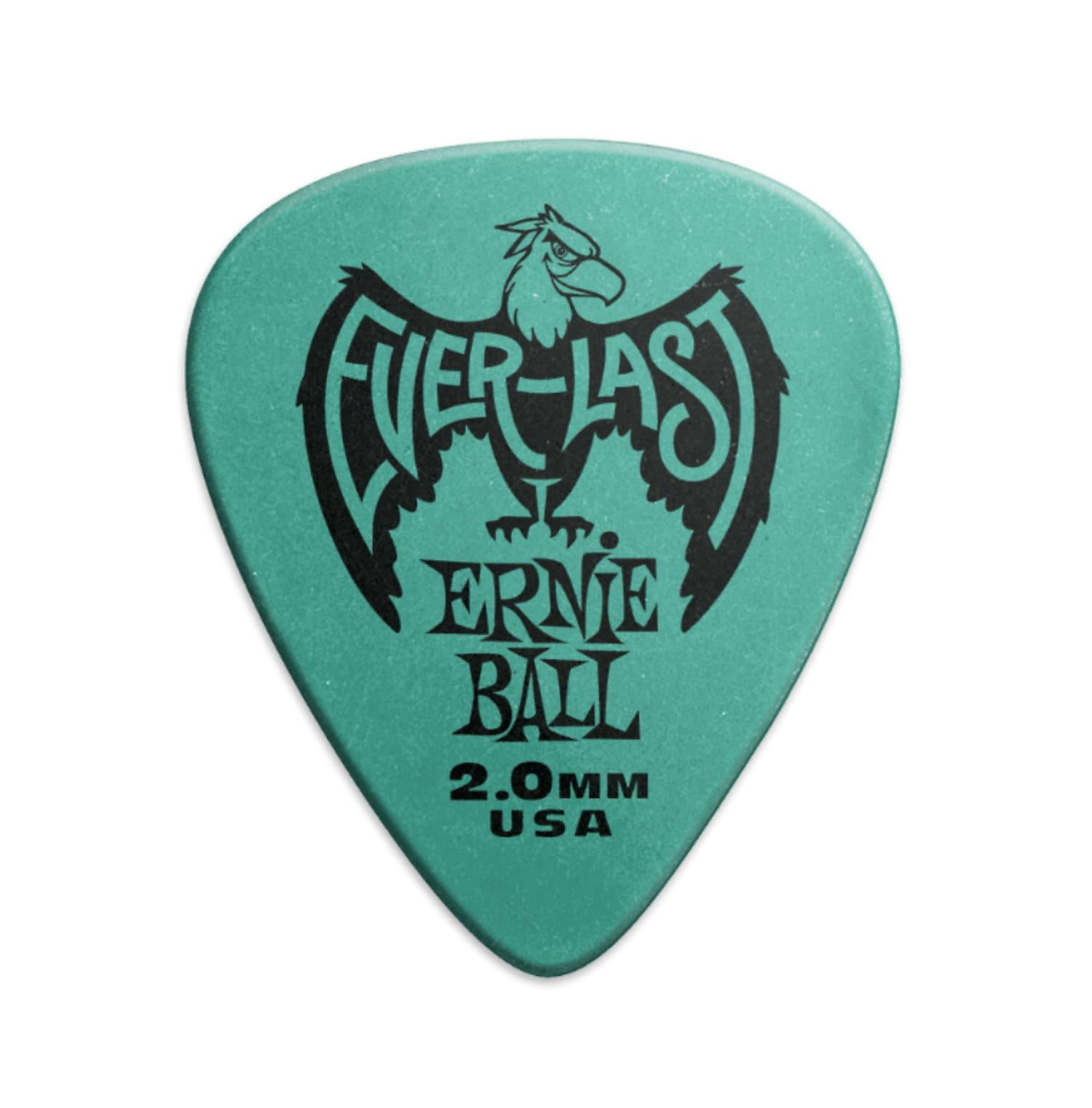 Ernie Ball 9196 2.0mm Teal Everlast Picks 12-pack