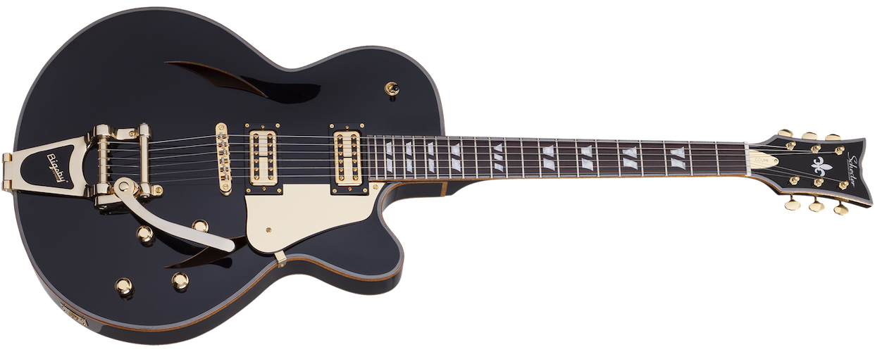 Schecter 296 Coupe Hollowbody Electric Guitar - Black