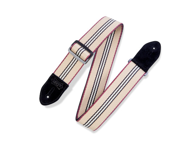 Levy's 2" Wide Cotton Guitar Strap - Prep Stripe