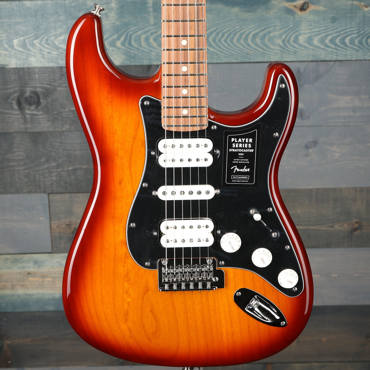 Fender Player Stratocaster HSH, Pau Ferro Fingerboard, Tobacco Sunburst