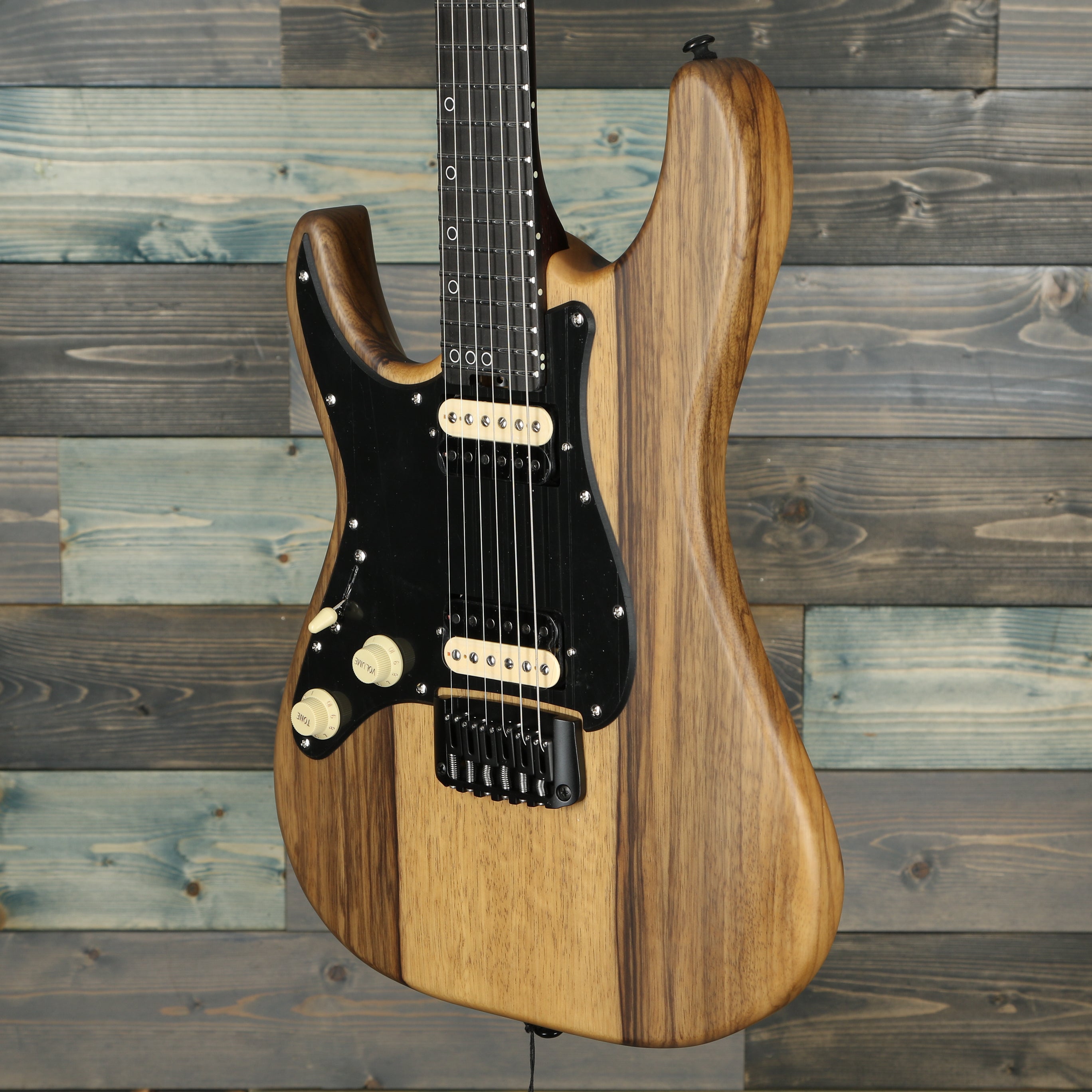 Schecter 1271 Sun Valley Super Shredder Exotic Hardtail Lefty - Black Limba