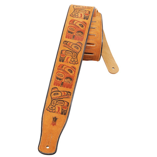 Levy's 2 1/2" Wide Suede Guitar Strap - Honey