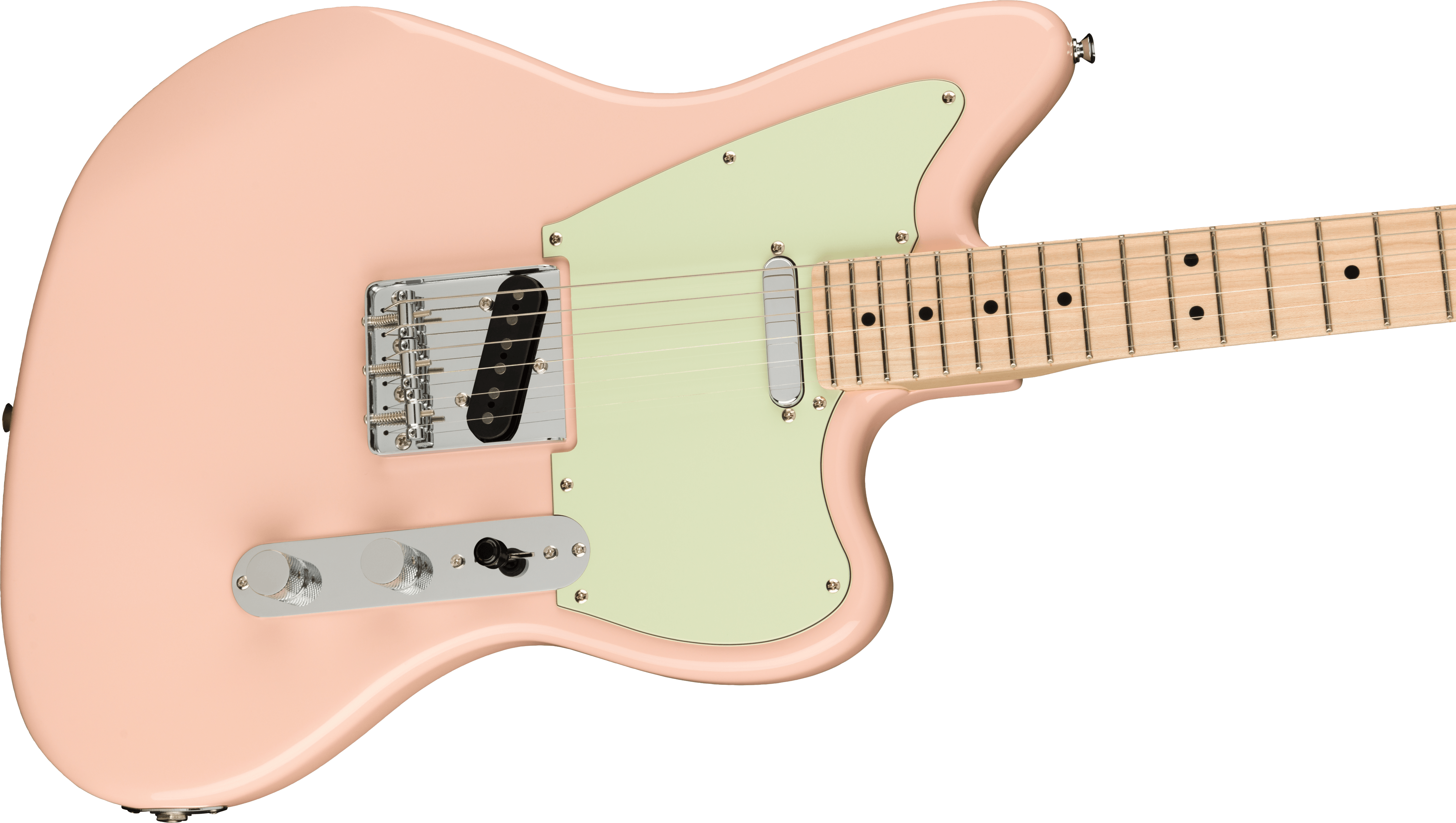 Fender Squier Paranormal Offset Telecaster Maple FB Mint Pickguard, Shell Pink