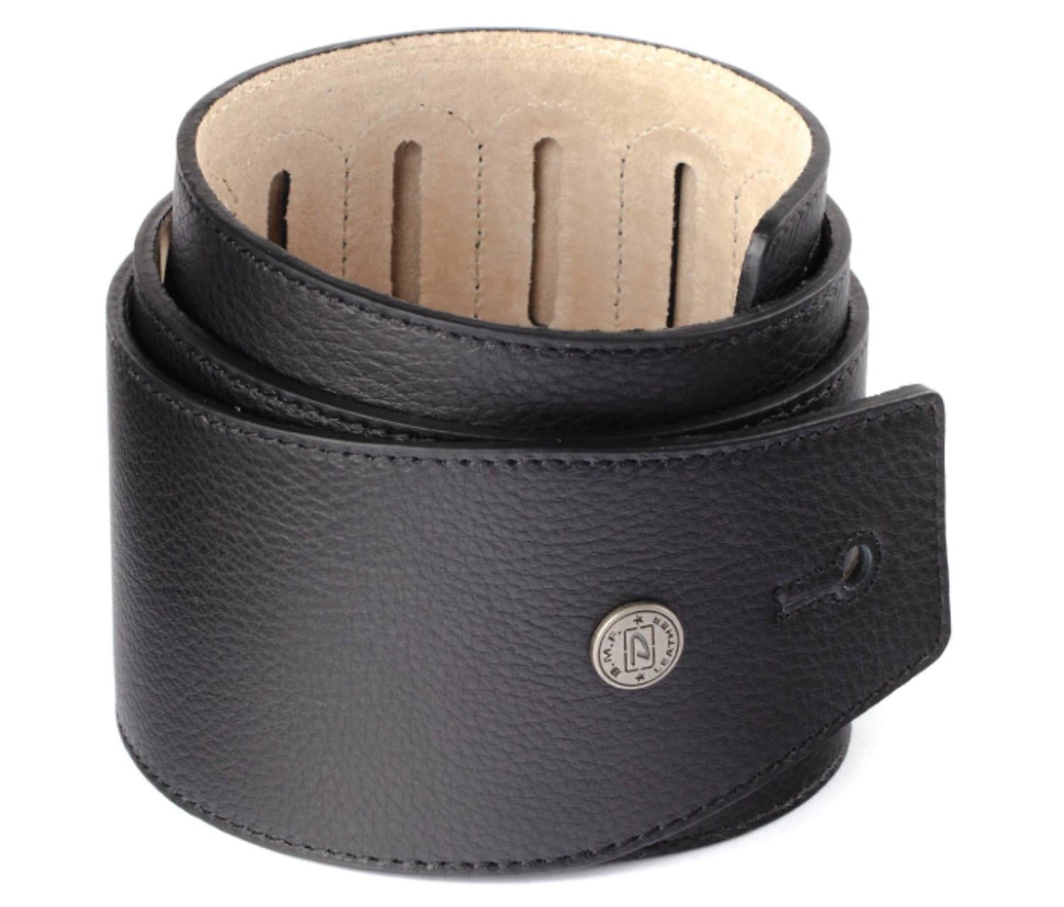 Dunlop 3" BMF Leather Wide Boy Strap