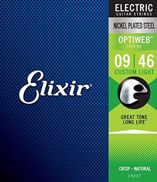 Elixir Strings Electric Nkl Plated Steel w/OPTIWEB Coating, Custom Lt.009-.046