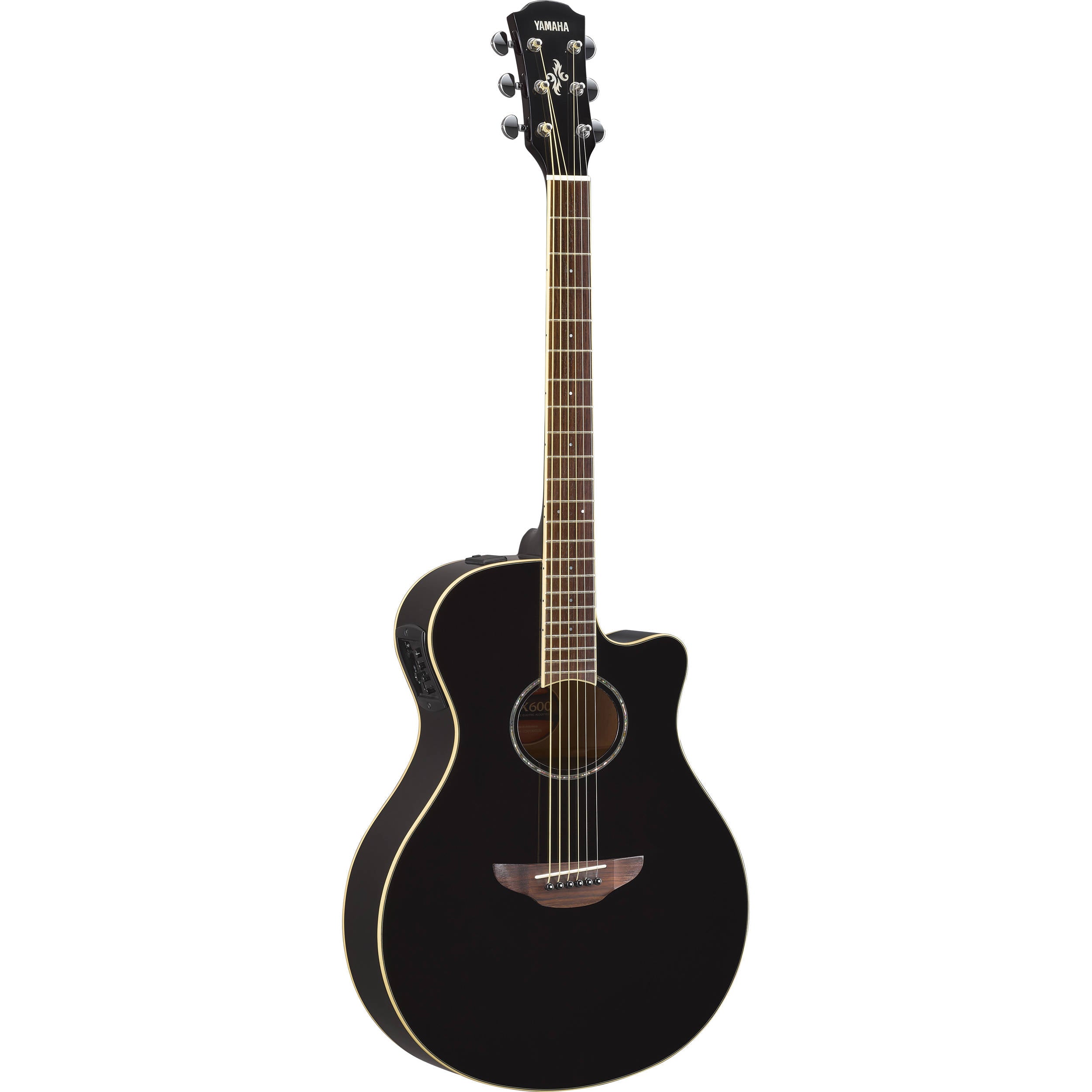 Yamaha APX600 Black Thin-line Cutaway A/E Guitar
