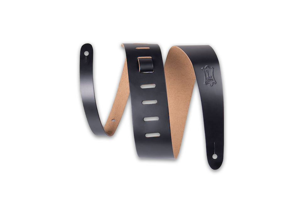 Levy's 2" Chrome-Tan Leather Youth Guitar/Ukulele Strap - Black