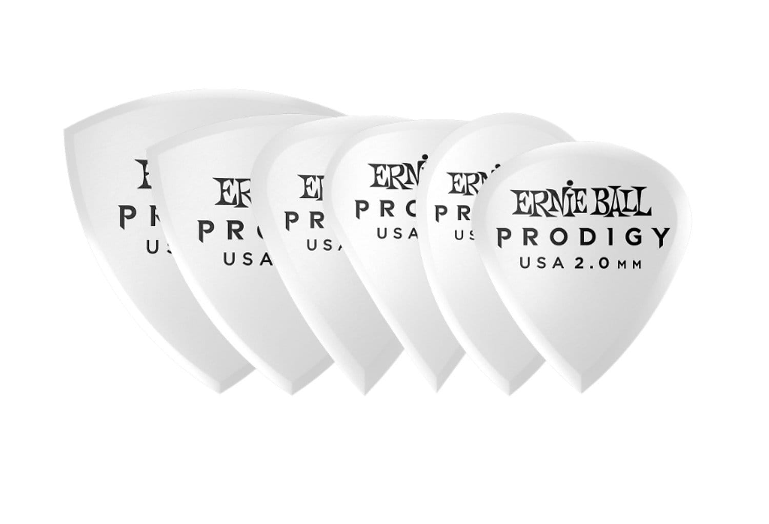 Ernie Ball 9343 2.0mm White Multipack Prodigy Picks 6-pack
