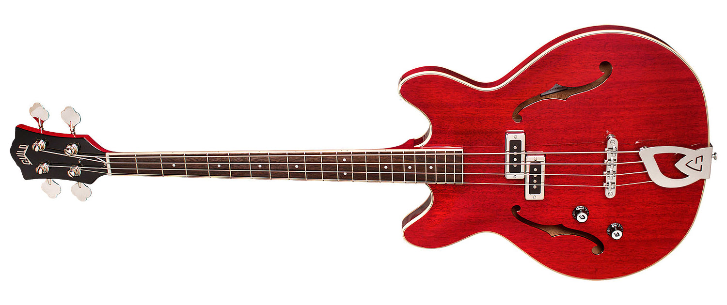 Guild Starfire I Lefty Bass Guitar - Cherry Red