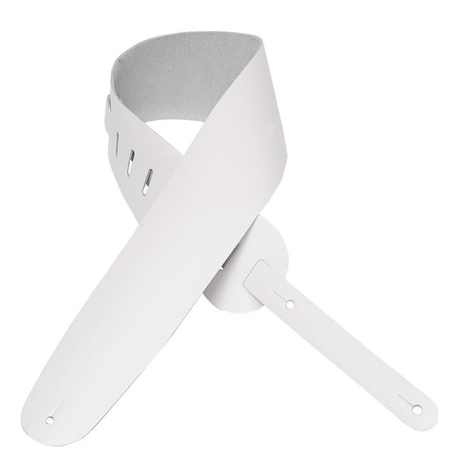 Levy's 3 1/2" Wide Genuine Leather Bass Strap - White
