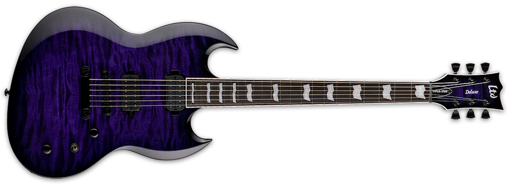 ESP LTD Viper-1000 Quilted Maple Electric - See Thru Purple Sunburst