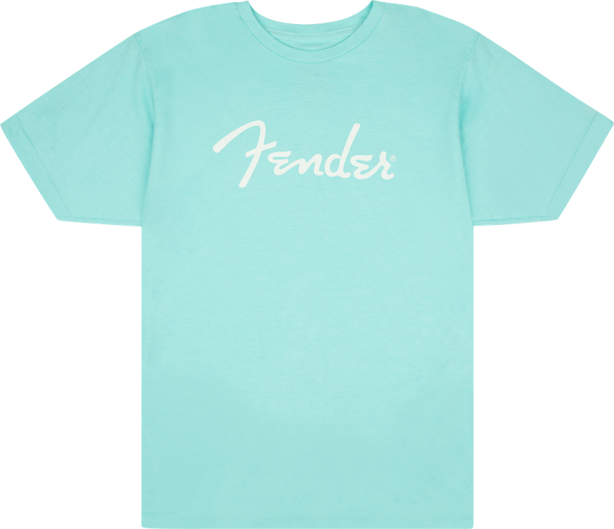 Fender Spaghetti Logo T-Shirt, Daphne Blue, Small
