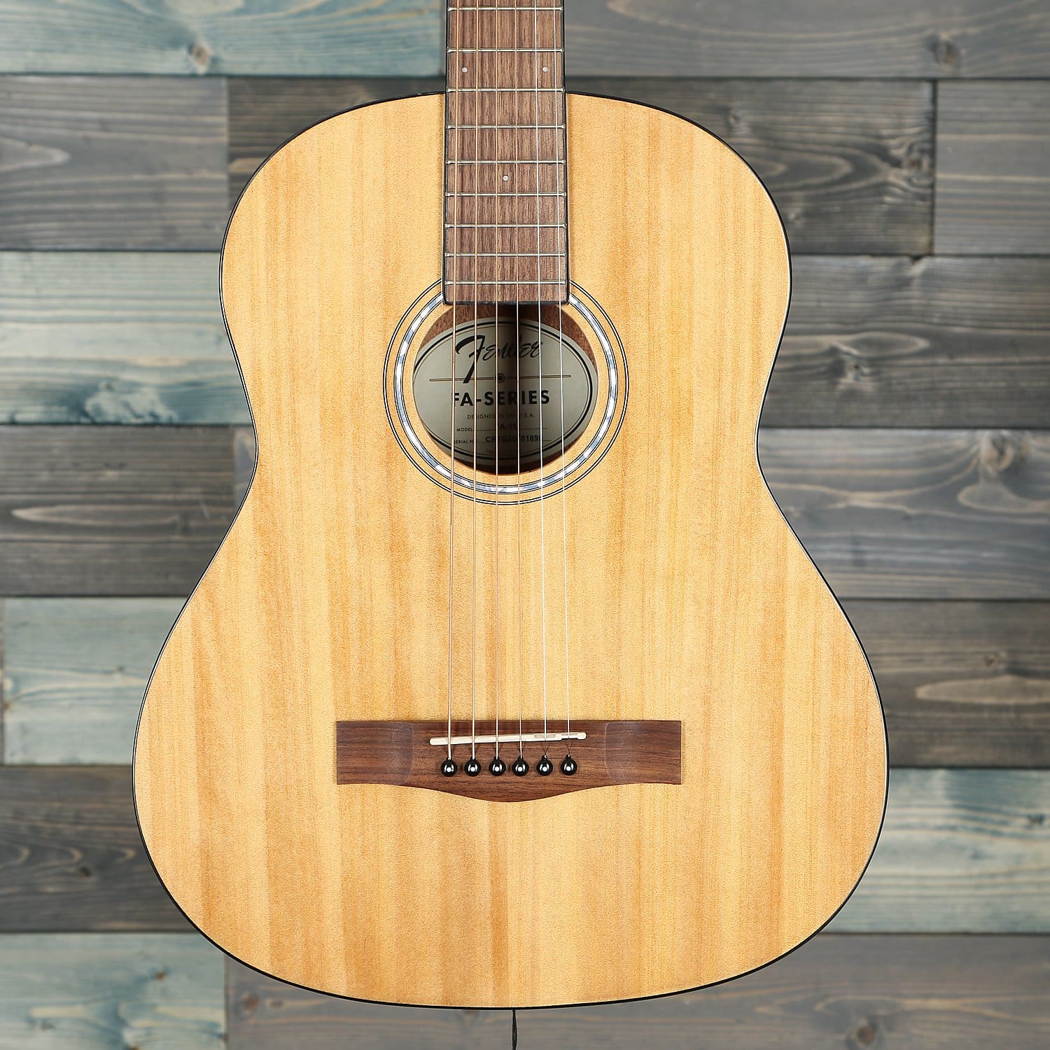 Fender FA-15 3/4 Scale Steel w/Gig Bag, Walnut FB, Natural