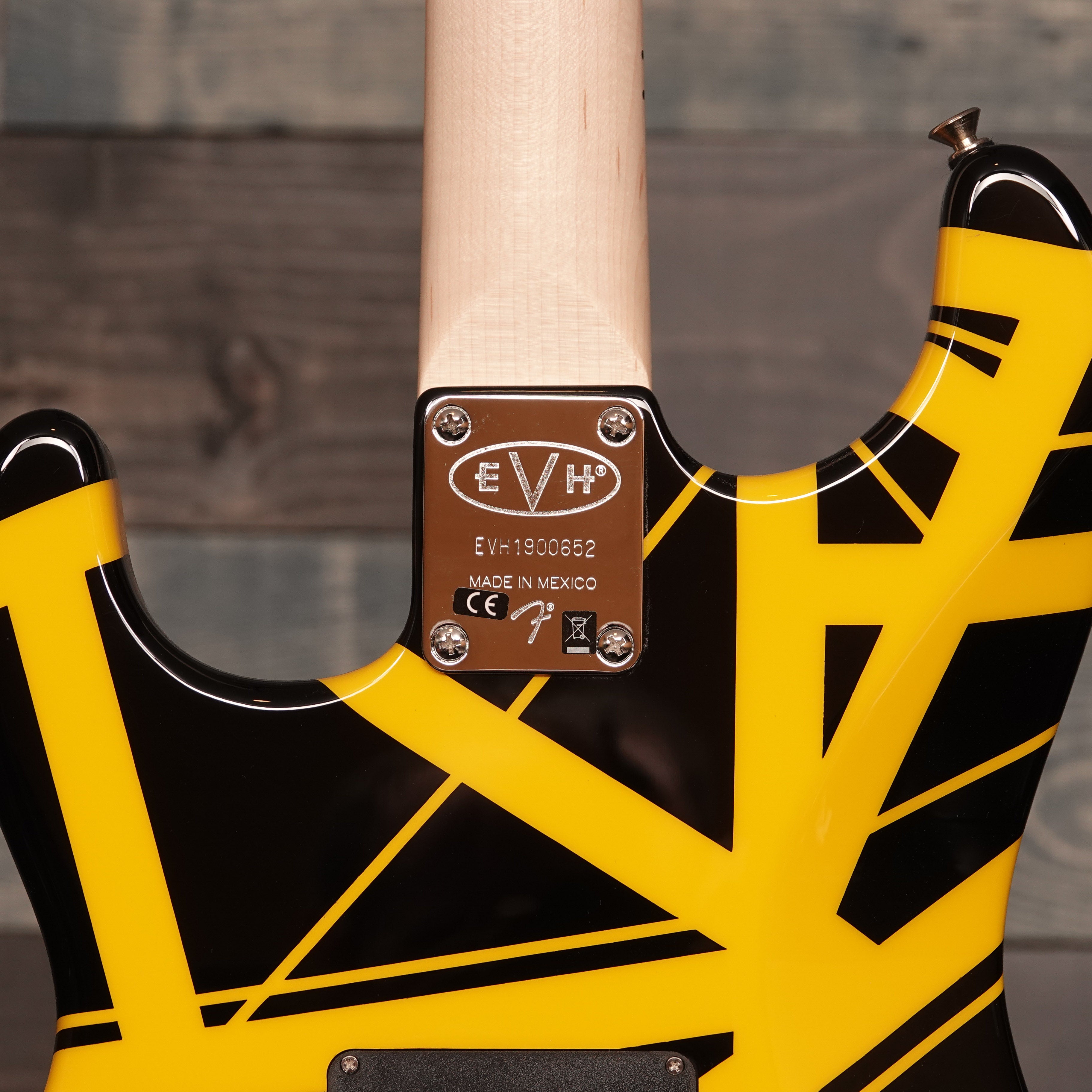 EVH Striped Series Black with Yellow Stripes