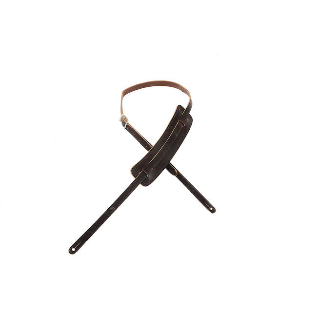 Levy's 5/8" Wide Veg-tan Leather Guitar Strap - Dark Brown