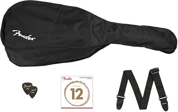 Fender CC-60S Concert Pack V2, Black Acoustic Guitar