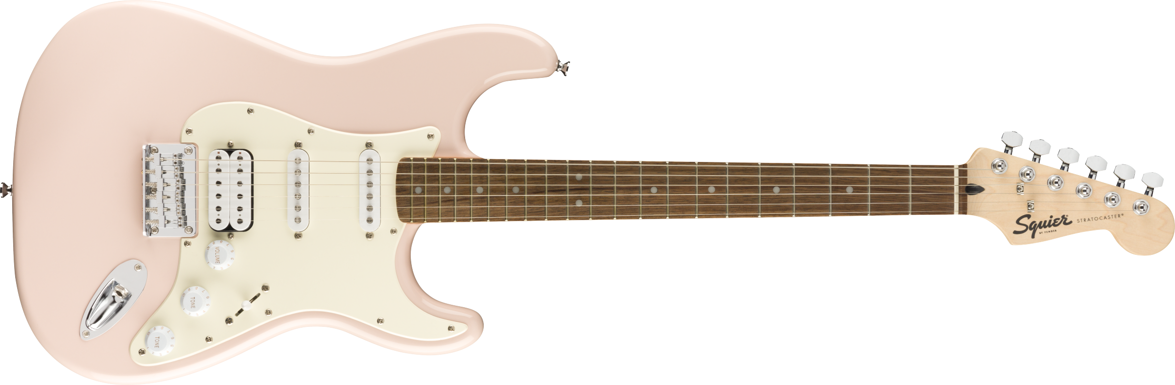 Fender Squier Bullet Stratocaster HT HSS, Laurel Fingerboard, Shell Pink