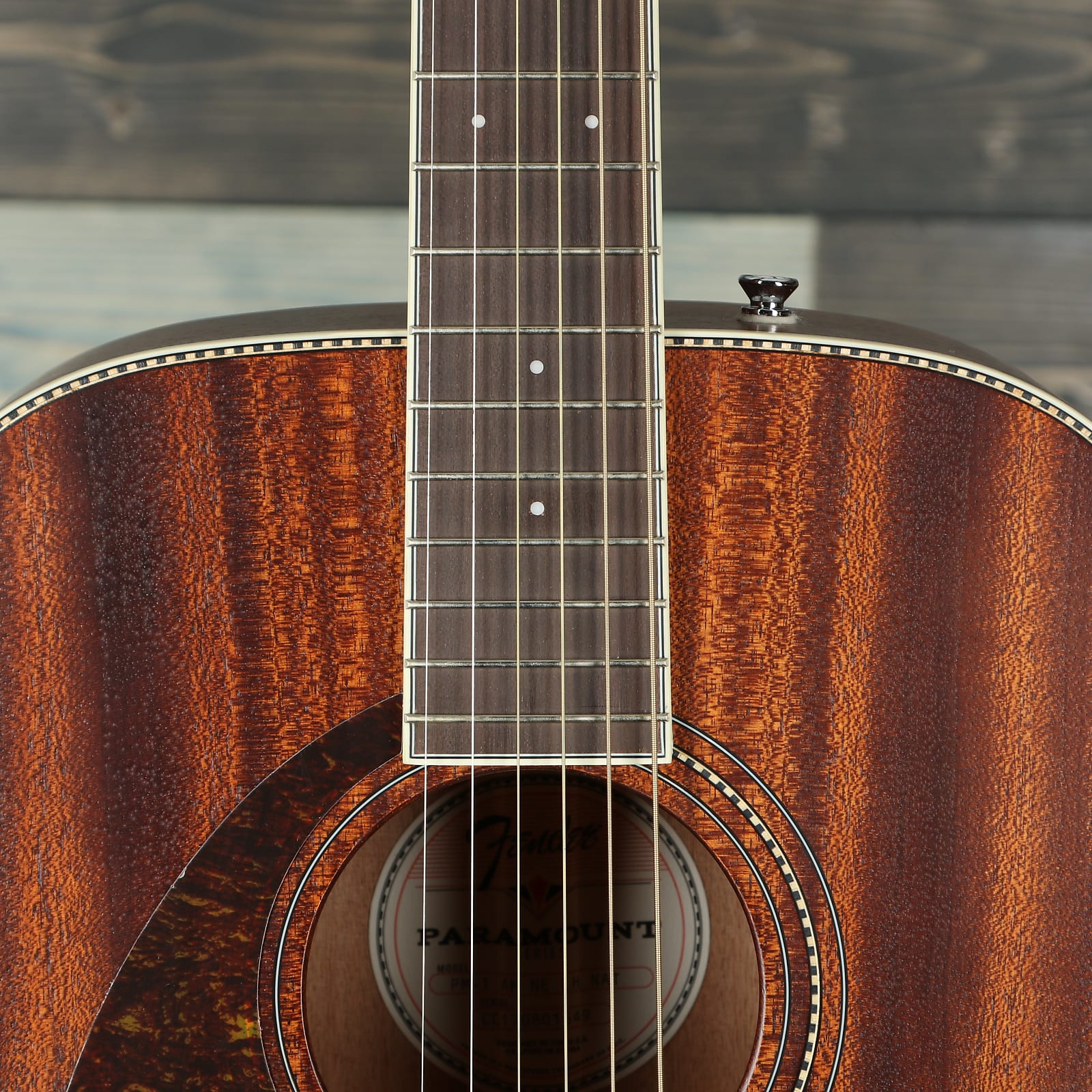 Fender PM-1 Dreadnought Left Hand, Ovangkol Fingerboard, All-Mahogany w/case