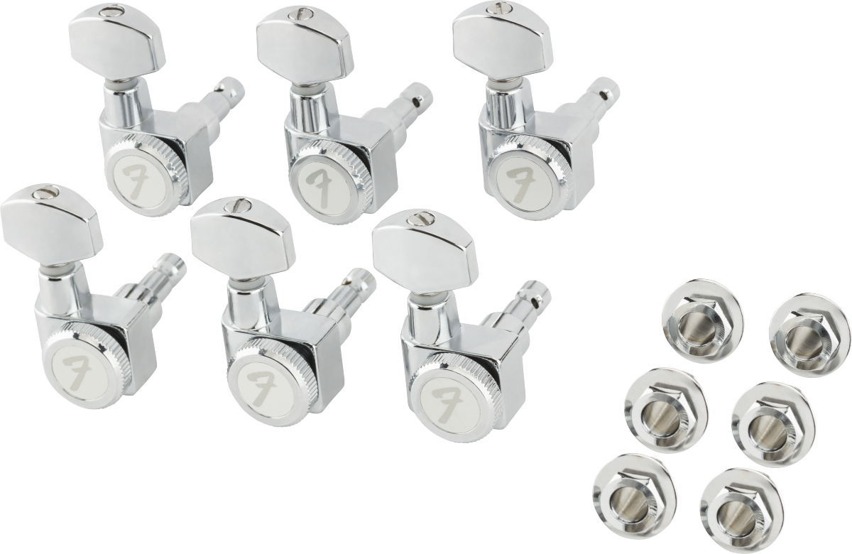 Fender Locking Stratocaster Telecaster Machine Heads Short Post Chrome (6)