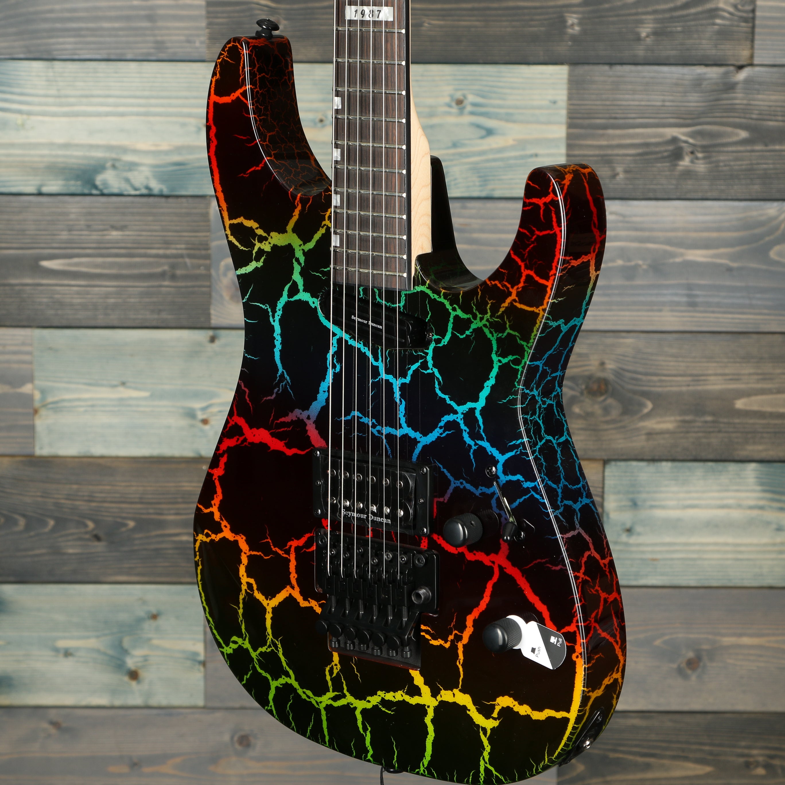 ESP LTD Mirage Deluxe '87 Electric Guitar - Rainbow Crackle