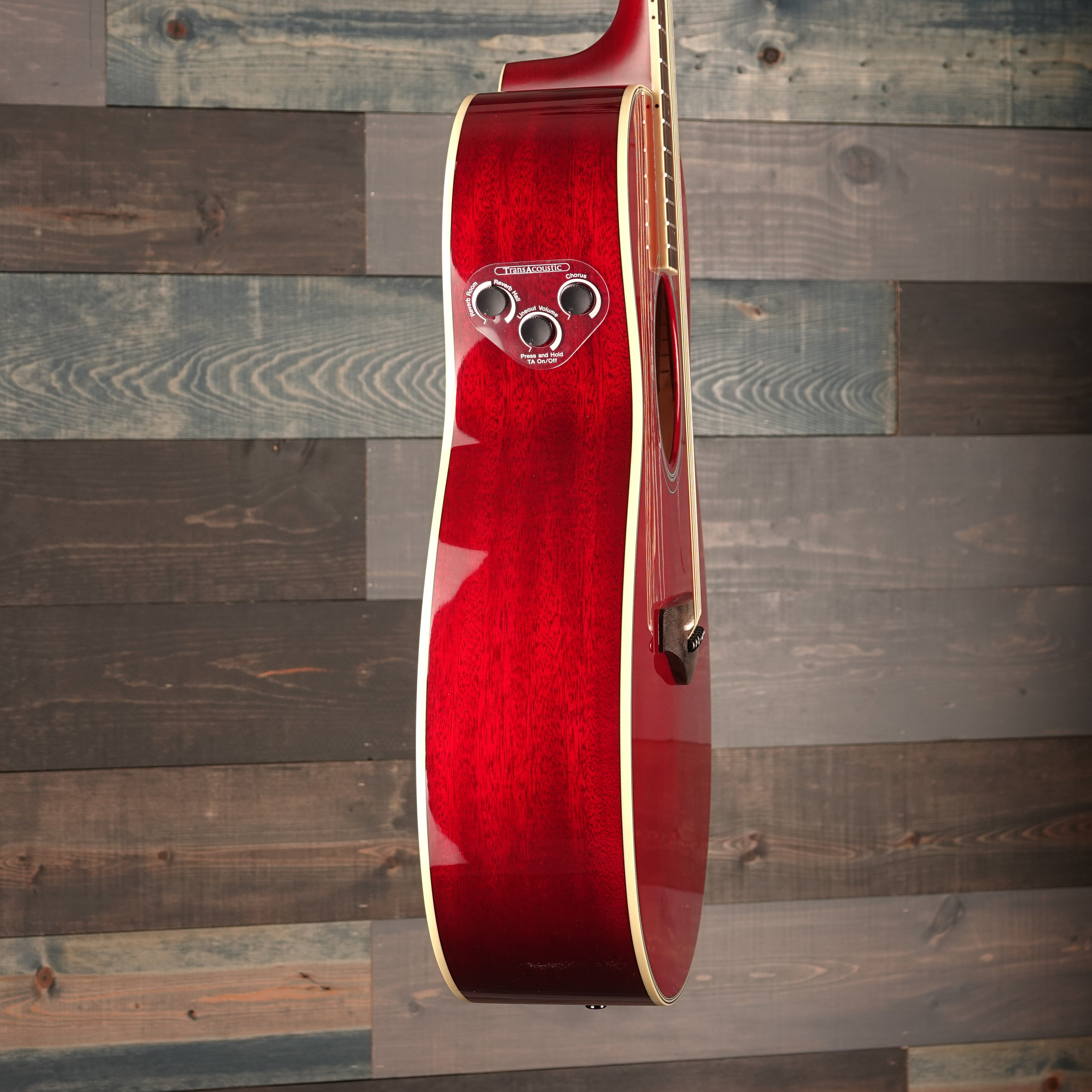 Yamaha FS Ruby Red TransAcousticDreadnought Guitar