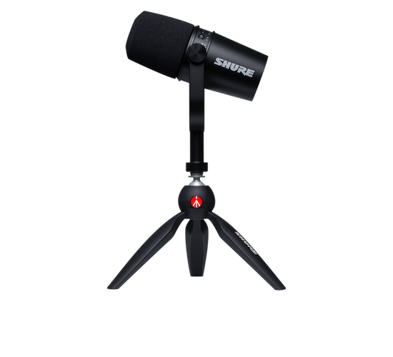 Shure MV7-K-BNDL MV7 Black + Manfrotto PIXI Mini Tripod