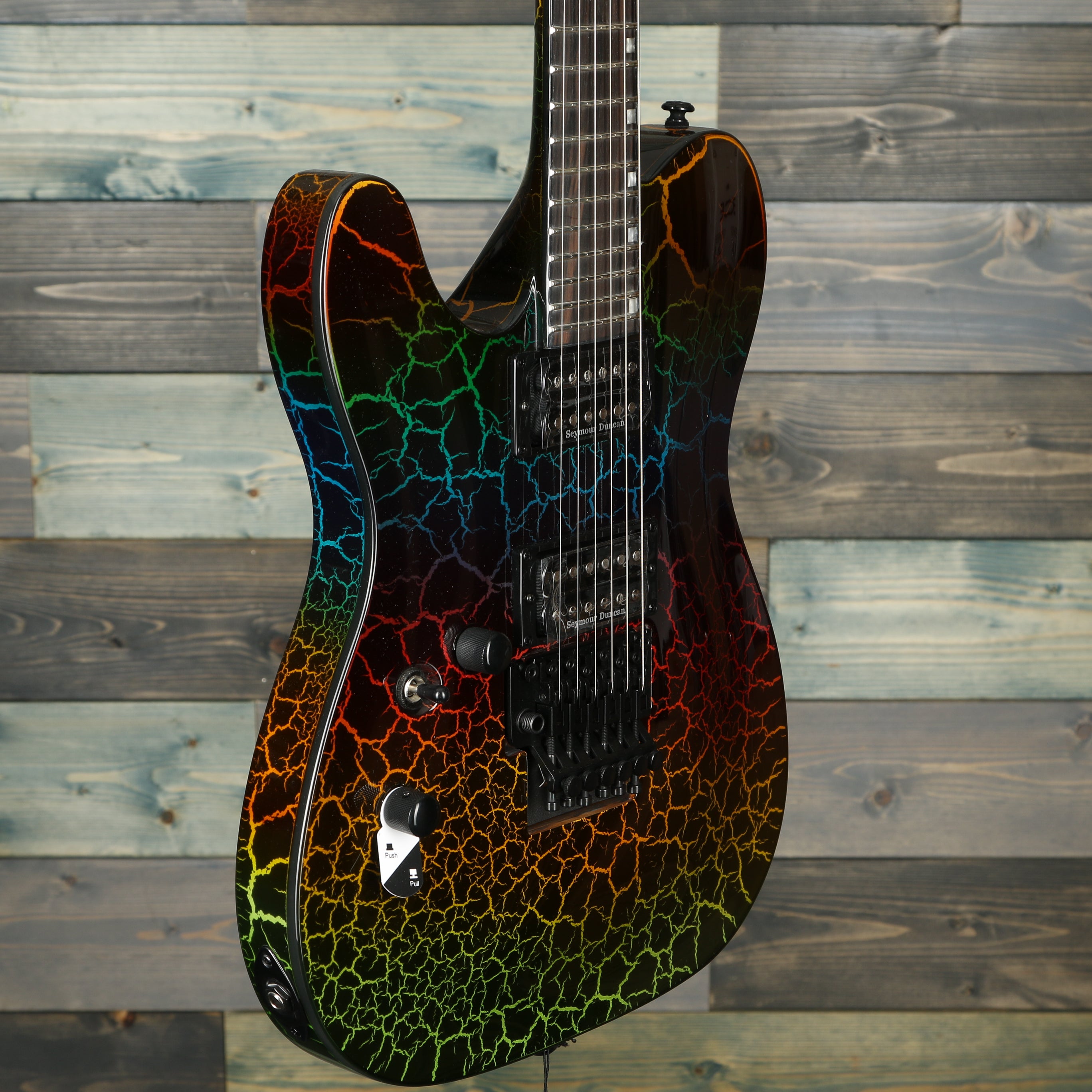 ESP LTD Eclipse '87 Electric Guitar Lefty - Rainbow Crackle