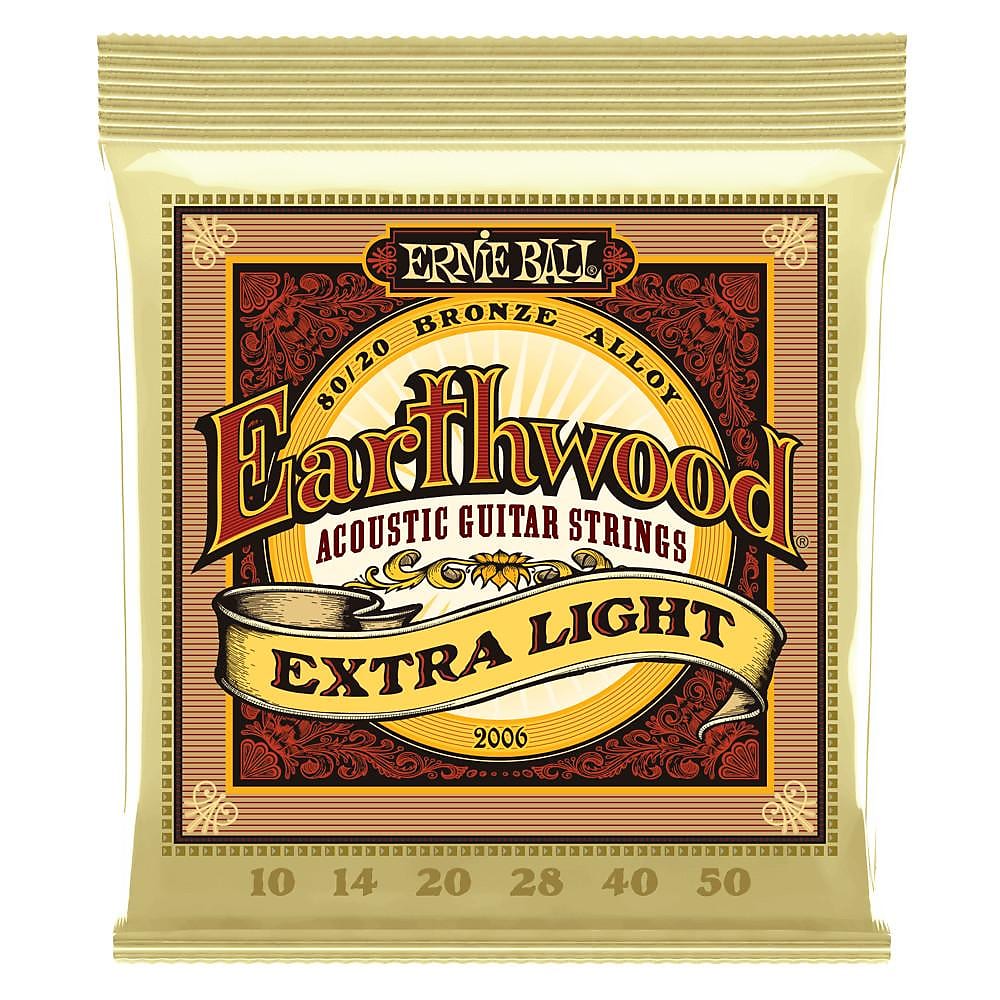 Ernie Ball 2006 Earthwood Extra Light 80/20 Bronze Acoustic Guitar Strings