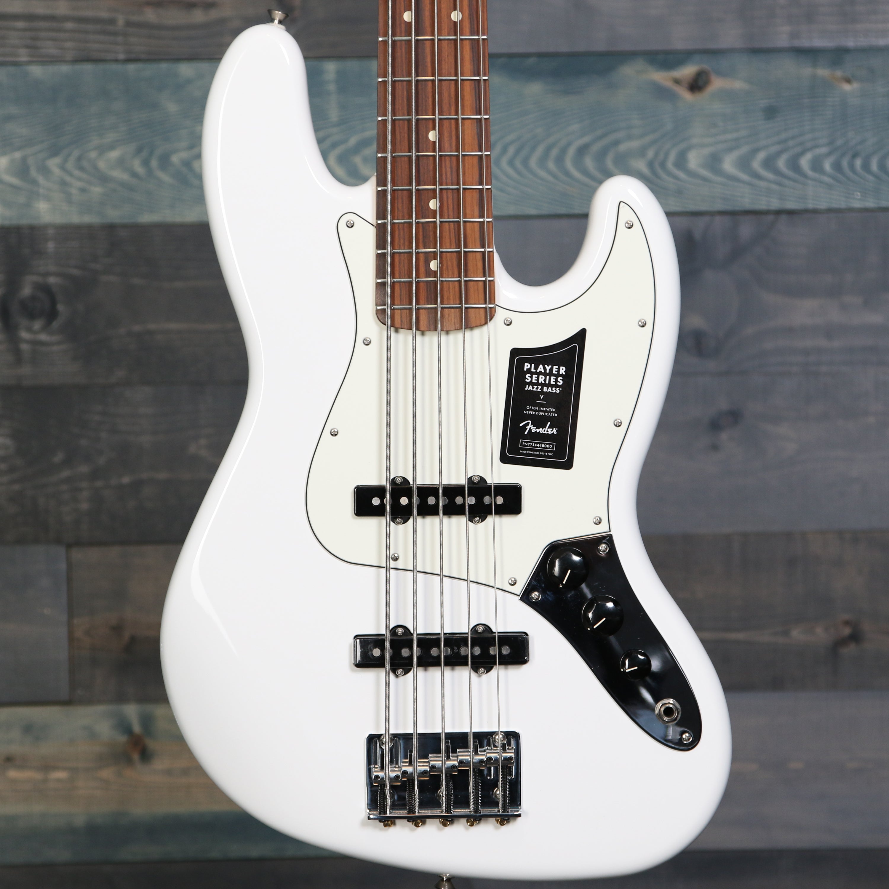 Fender Player Jazz Bass® V, Pau Ferro Fingerboard, Polar White