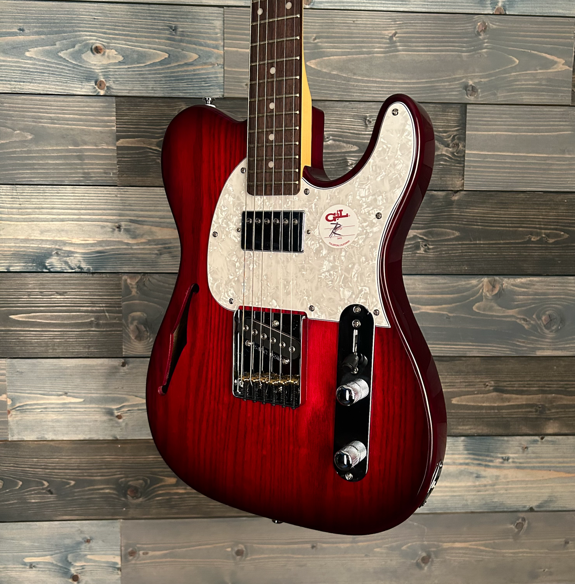 G&L Tribute ASAT Classic Bluesboy Semi-Hollow - Redburst