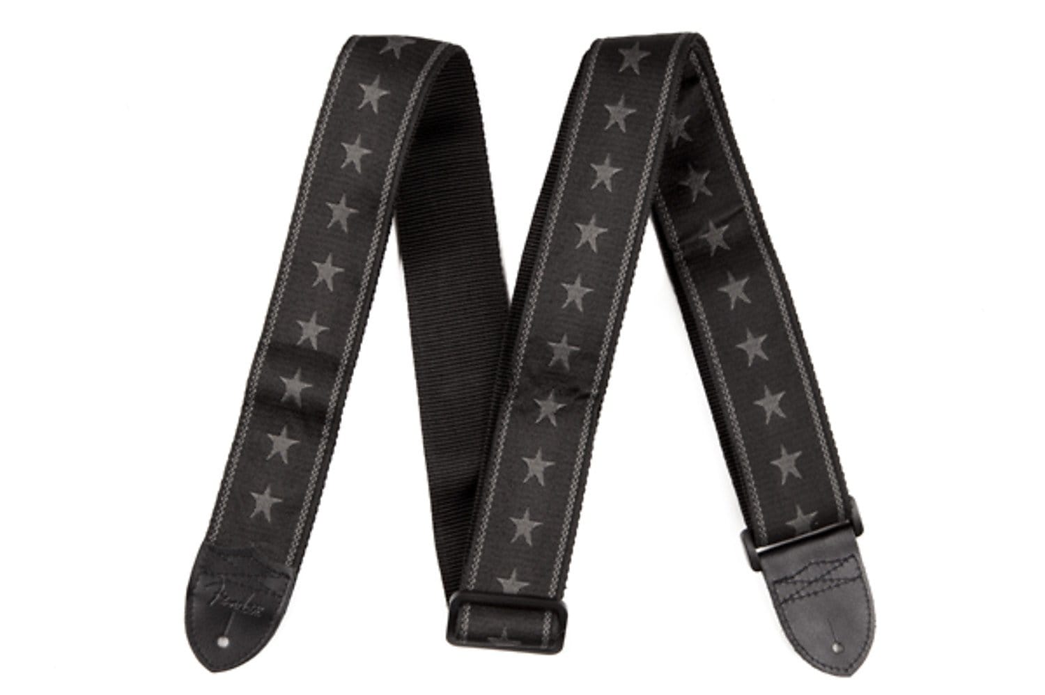 Fender Nylon Stars and Stripes Strap, Black/Grey